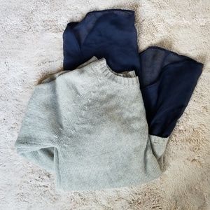 Twofer Style Grey/ Blue Sweater